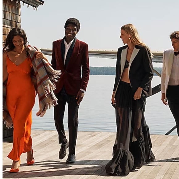 JCREW COLLECTION FULL LENGTH TIERED SKIRT IN CHIFFON SZ 0 NWT - Picture 6 of 10